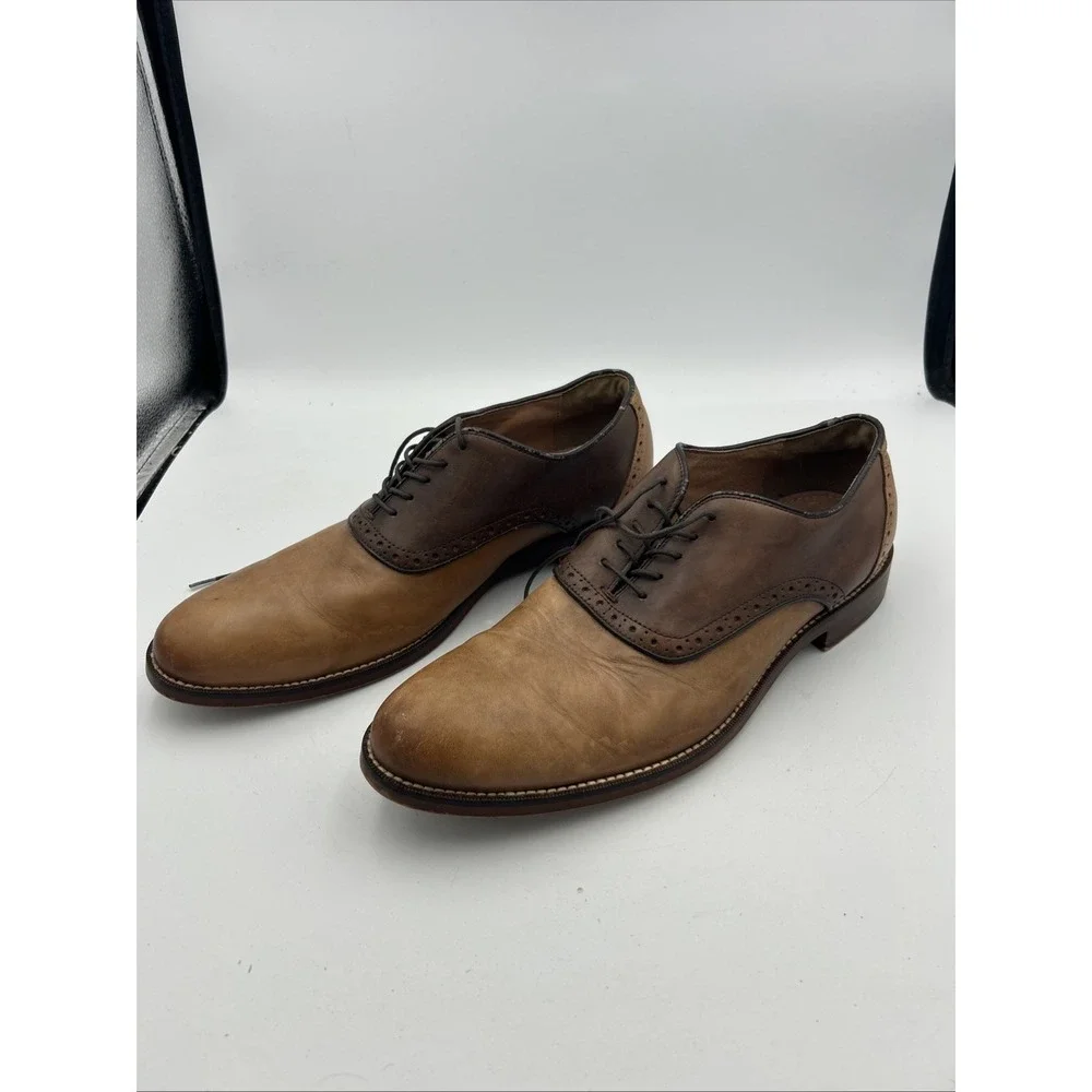 Men's Aston Grey Dress Shoes Oxford Sz 11 Very Good Condition